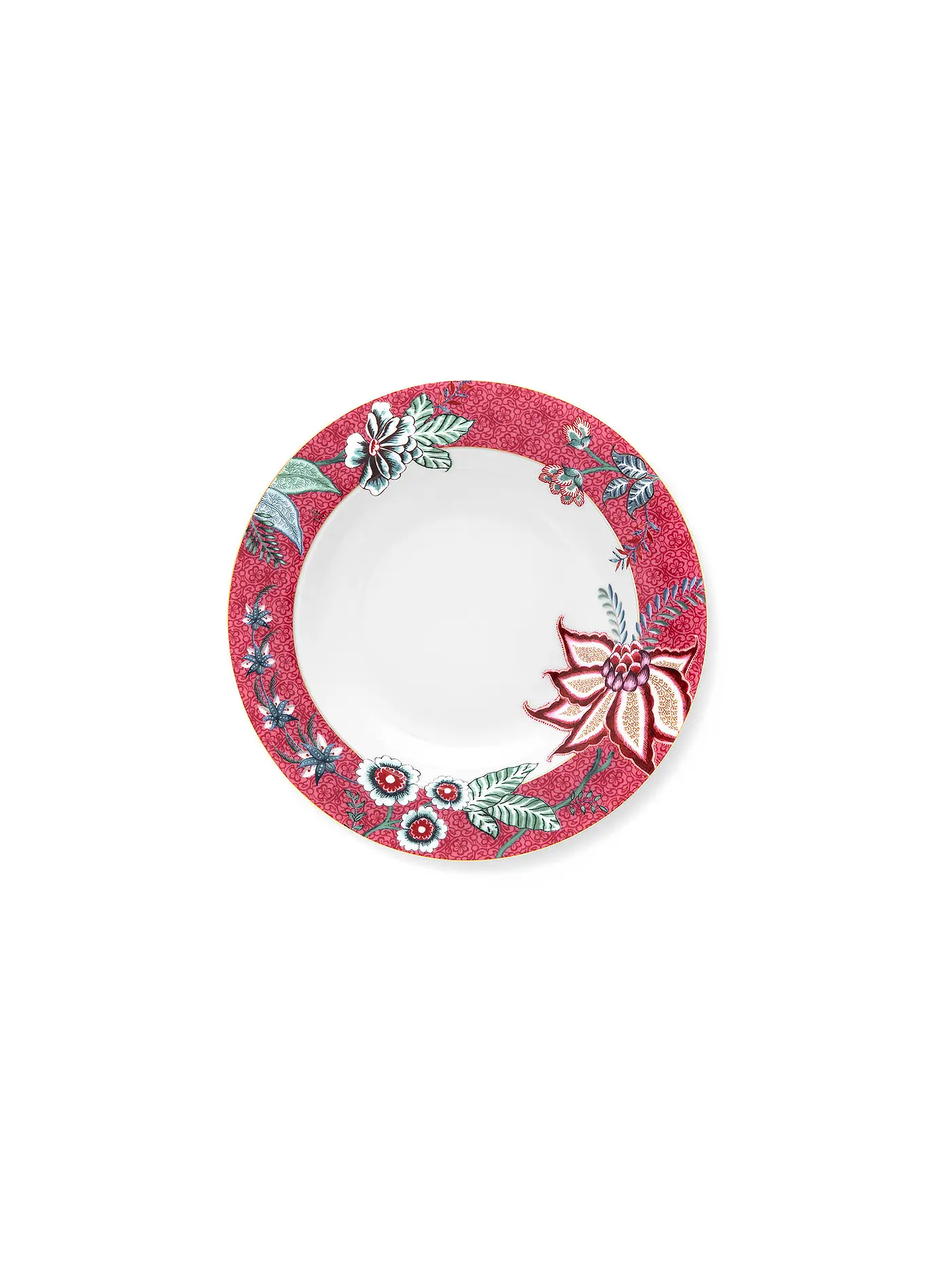 PIP STUDIO | Suppenteller 21,5cm Flower Festival Dark Pink | 